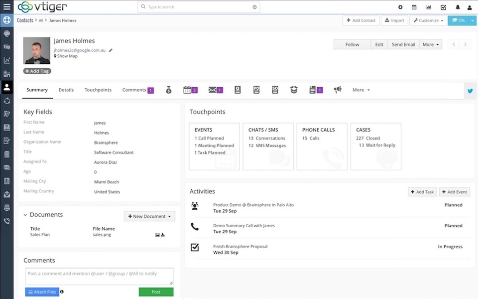 Vtiger CRM (Client Relationship Management)